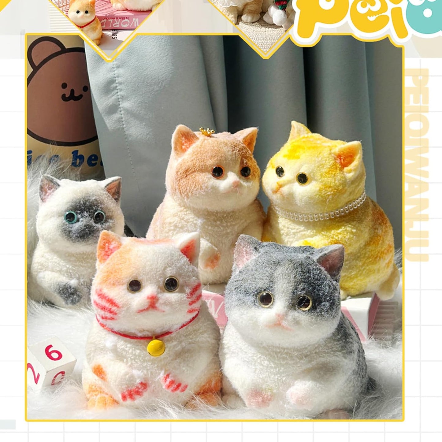 5PCKitten Squeeze Toys