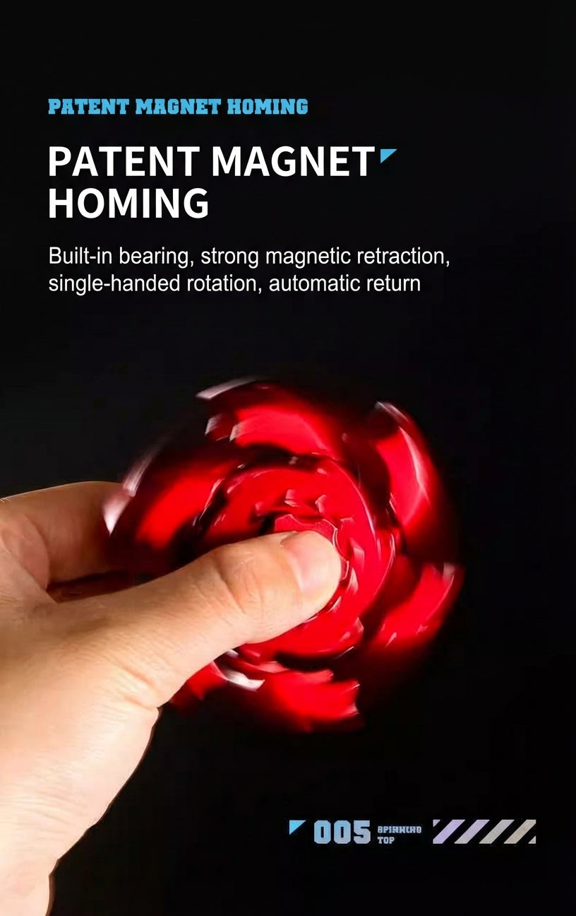 Magnetic luminous fingertip gyroscope stress relief toy