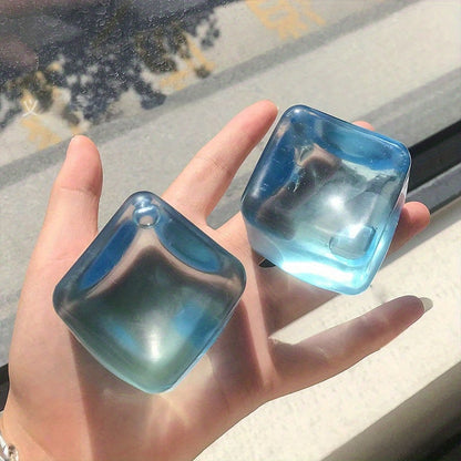 Crystal Blue Ice Cube Taba Squishy