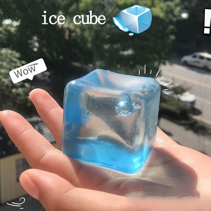 Crystal Blue Ice Cube Taba Squishy