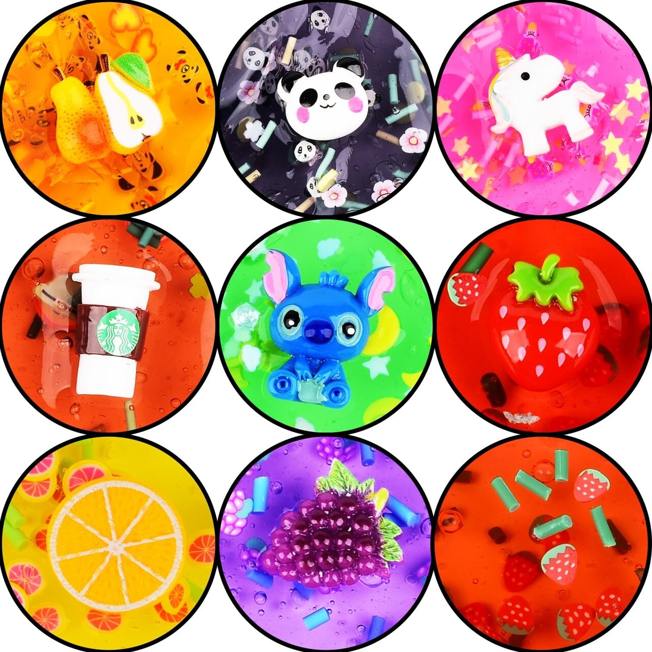 8 Pack Funny Clear Slime Kit