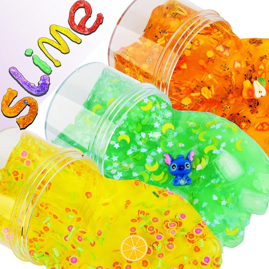 8 Pack Funny Clear Slime Kit