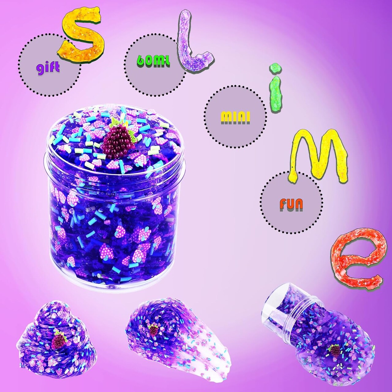 8 Pack Funny Clear Slime Kit