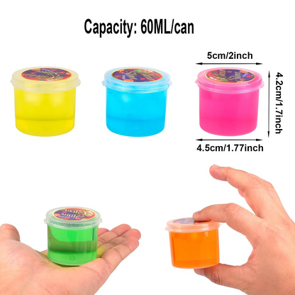 6 Pack Jelly Cube Crunchy Slime Kit