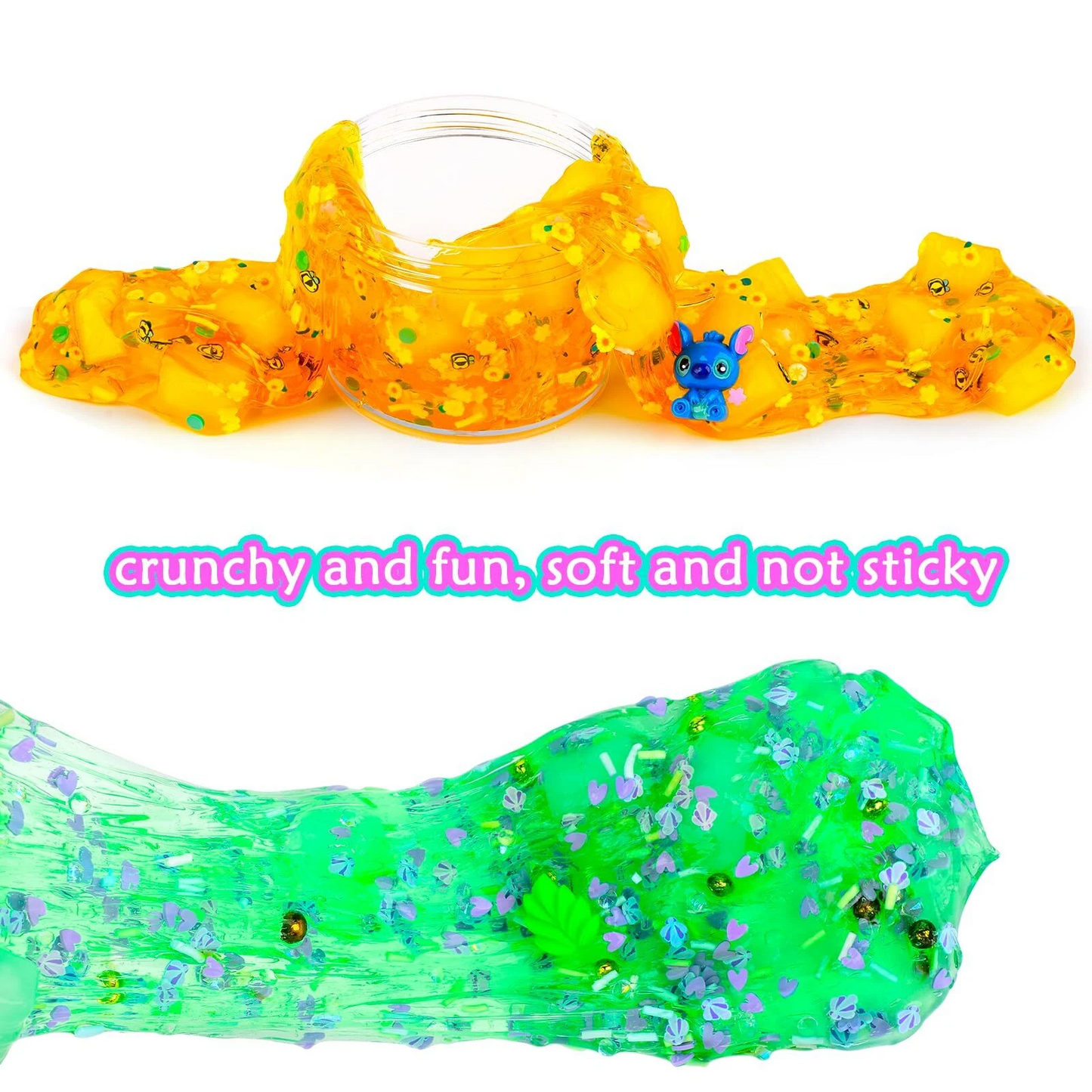 6 Pack Jelly Cube Crunchy Slime Kit