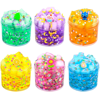 6 Pack Jelly Cube Crunchy Slime Kit