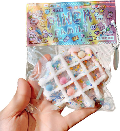 Waffle-shaped squishy toy
