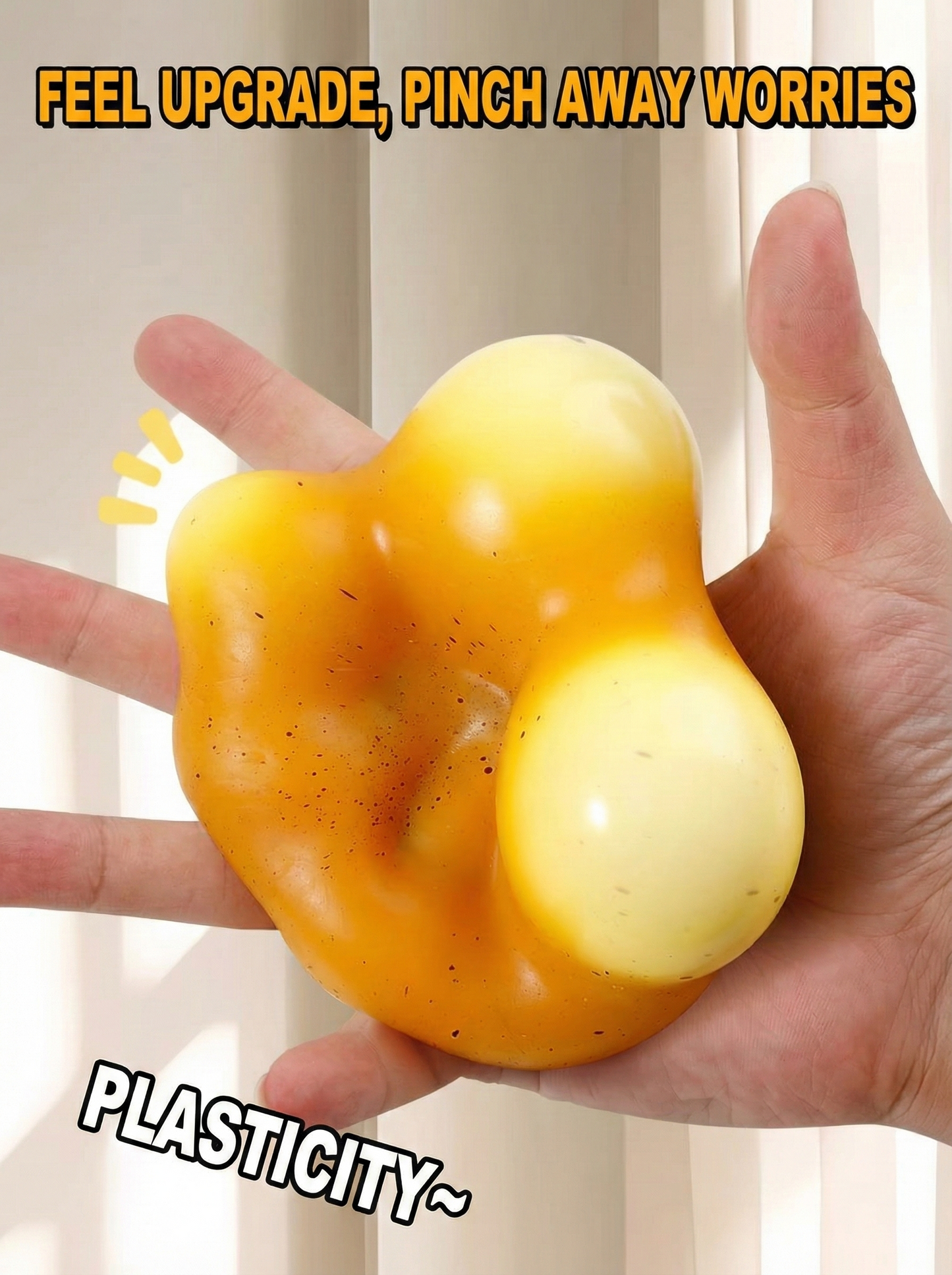 Color-changing mango stress ball