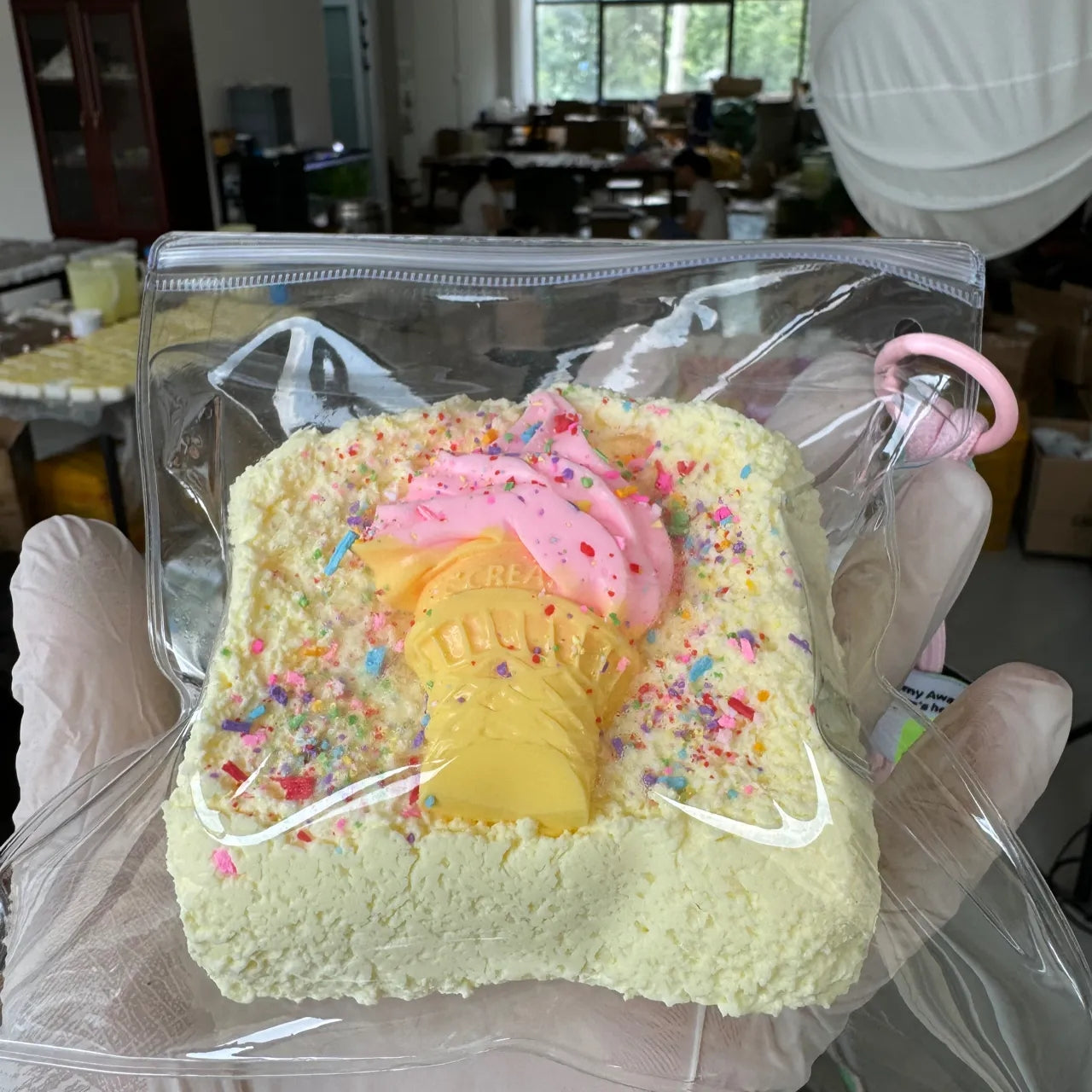 Ice cream pattern toast bread stress relief toy