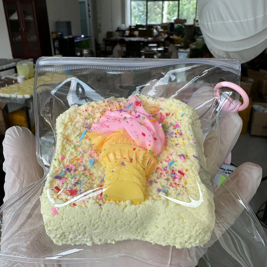 Ice cream pattern toast bread stress relief toy