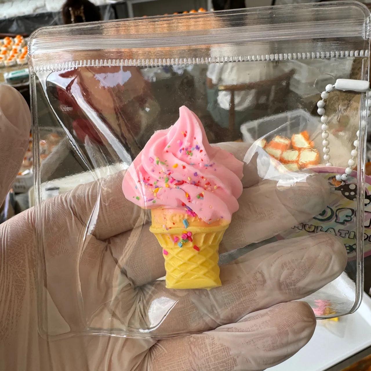 Ice cream pattern toast bread stress relief toy