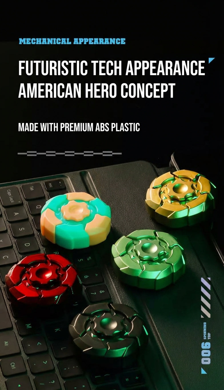 Magnetic luminous fingertip gyroscope stress relief toy