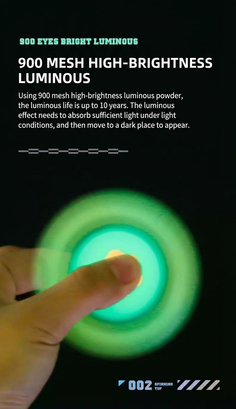 Magnetic luminous fingertip gyroscope stress relief toy