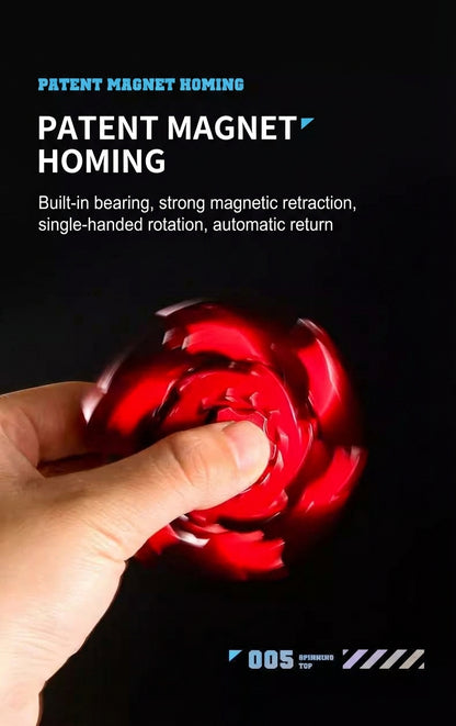Magnetic luminous fingertip gyroscope stress relief toy