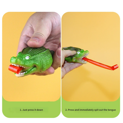 Tongue-sticking crocodile