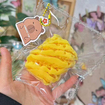 Pineapple-shaped silicone squeeze toy