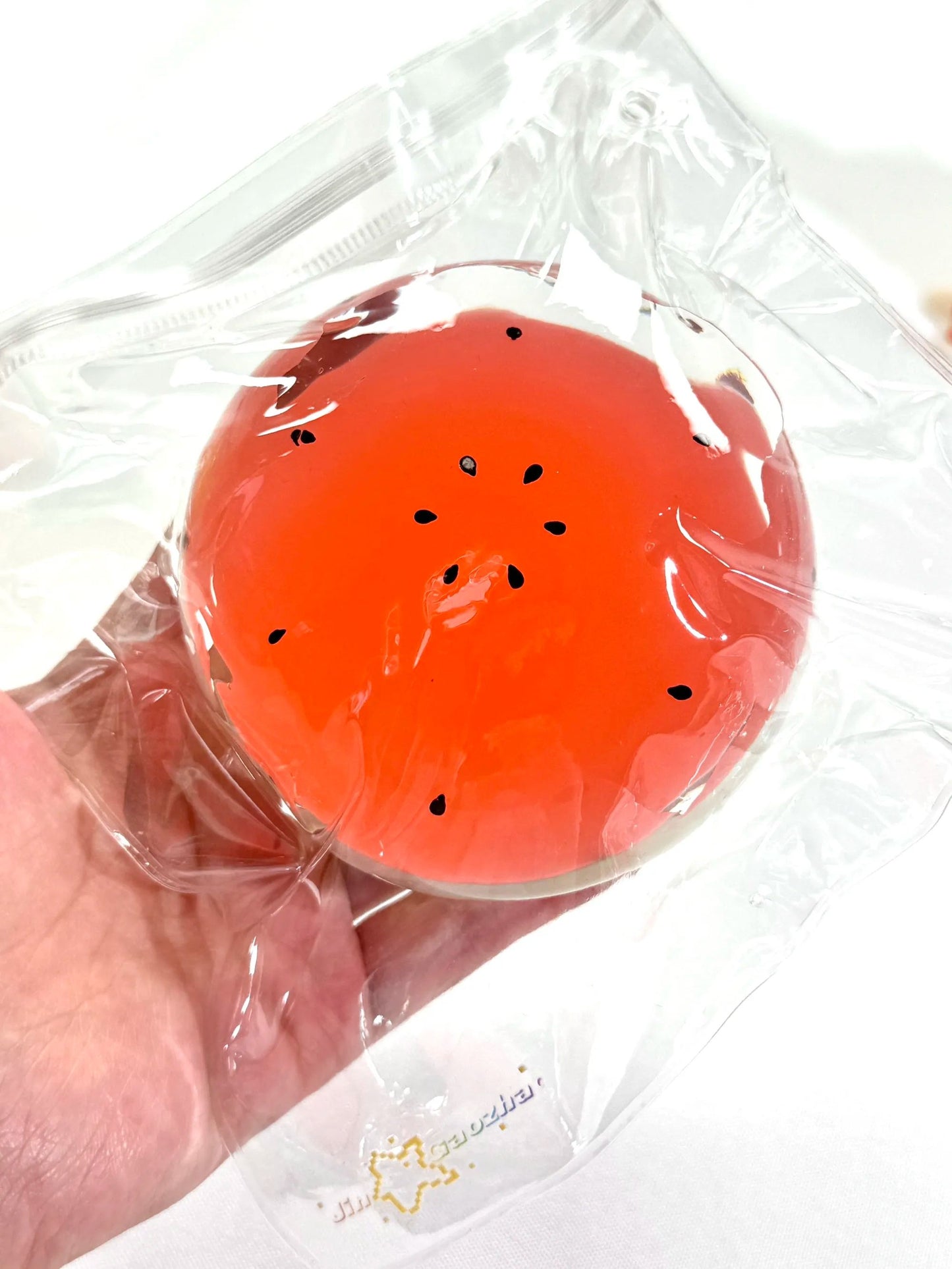 Pink quicksand watermelon cube