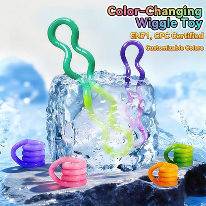 Temperature-sensitive twisting and turning stress-relieving toy