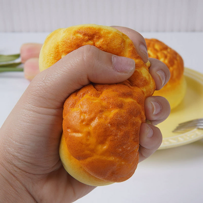 Cream puff bread squishy toy