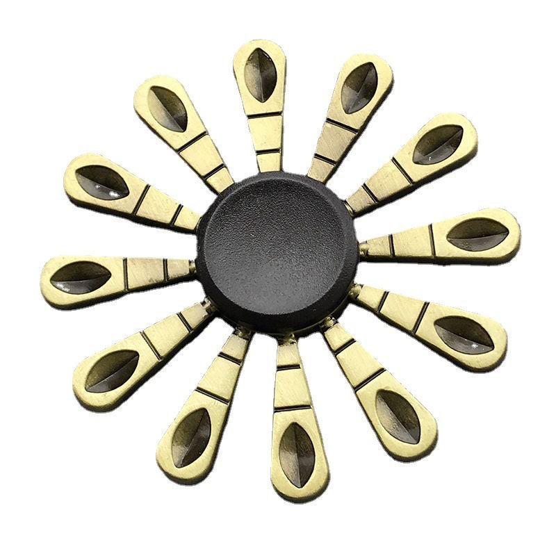 Antique bronze finger spinning top stress relief toy